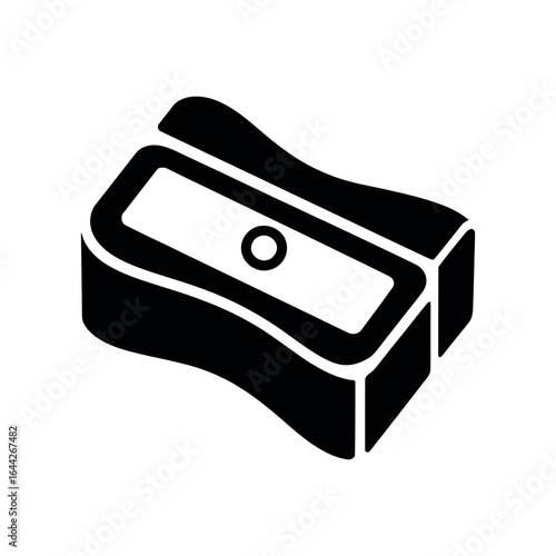 Black pencil sharpener with circular opening stationery