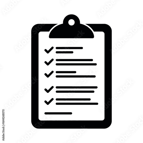 Checklist clipboard with ticks task list to do list