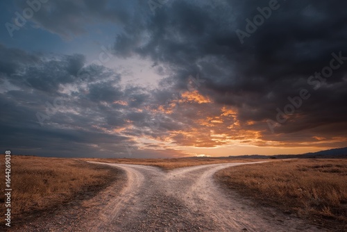 Navigating the Crossroads of Change A Journey Towards a Brighter Future This evocative image portrays a diverging path, symbolizing the crucial decisions that shape our destiny and.