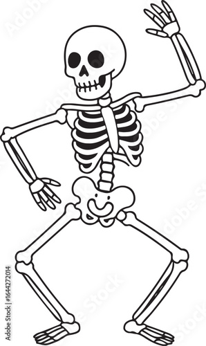 human bones dancing vector 