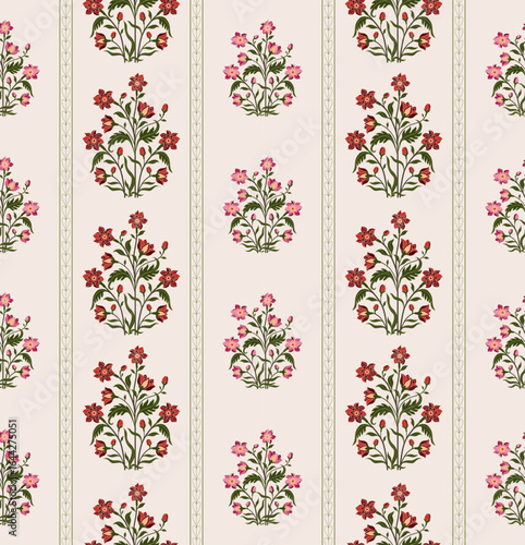 Vector Hand drawn colourful geometric flowers, seamless patterns with floral for fabric, textiles, clothing, wrapping paper, backdrop, banner, illustration, abstract backgrounds.
