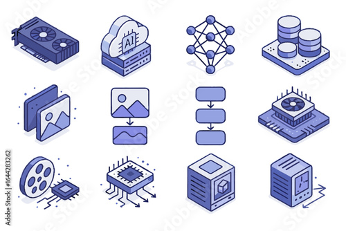 Vector set neural tech generation algorithm accelerator codec rendering cloud icon pipeline