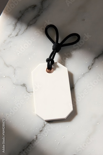 Elegant Blank Hang Tag with Rose Grommet