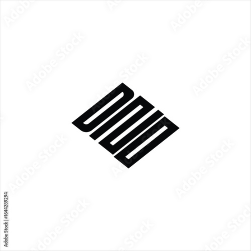 Modern abstract DNN logo design featuring geometric lines for innovative data analysis and digital transformation branding
