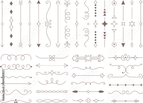 Elegant Line Art Dividers & Borders Decorative Vector Graphics