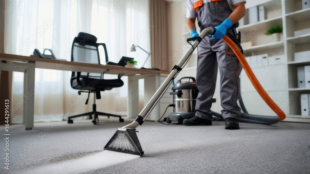 Fototapeta premium Office cleaning in progress