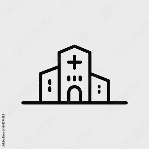 Serene chapel icon creating a peaceful atmosphere, ideal for religious organizations, event planners, and spiritual guidance outreach materials