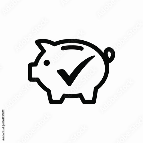 Secure your finances with this piggy bank icon – a simple, modern symbol for savings, budgeting, and financial planning ready for your designs