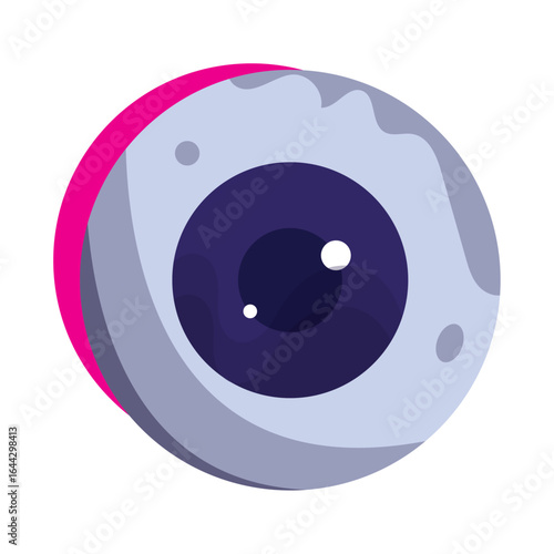 Isolated spooky halloween bloody eye icon Vector
