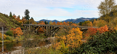 Autumn Bridge Scenery