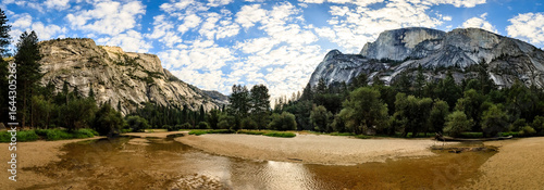 Mountain Lake Scene with Clear Sky and Mountains