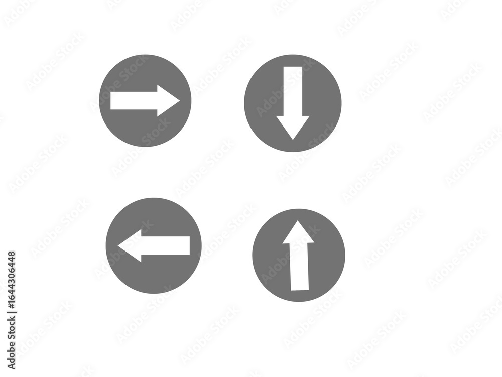 Gray Directional Arrow Signs