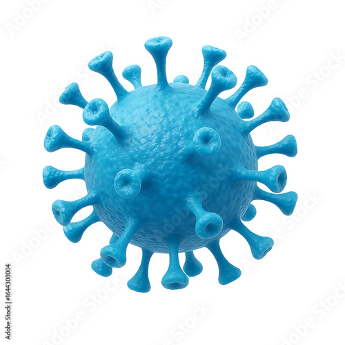 Fototapeta Naklejka Na Ścianę i Meble -  3d rendering of blue virus particle isolated on transparent background