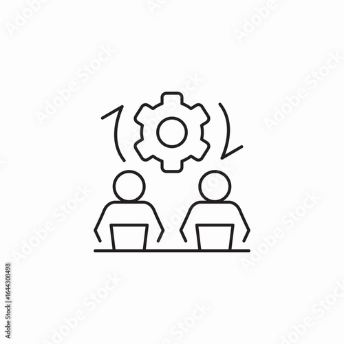 collaborative process icon sign vector