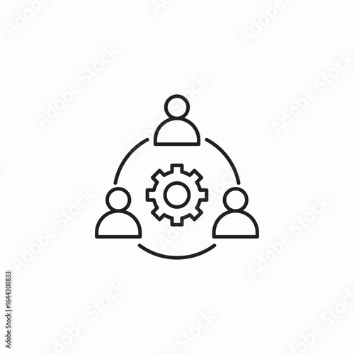 group operation icon sign vector