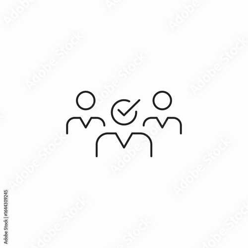 selected candidate icon sign vector