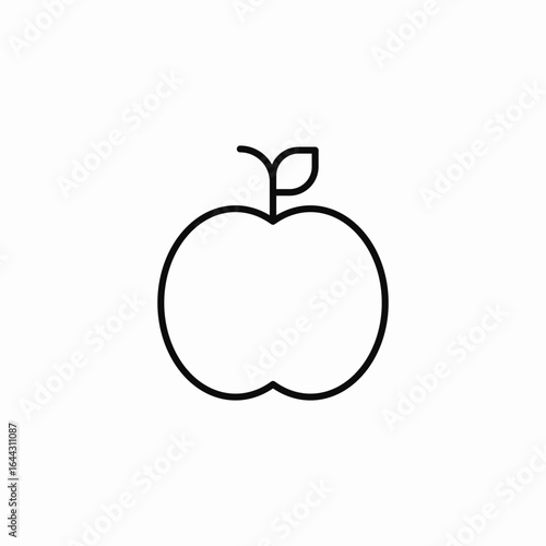 apple outline icon sign vector