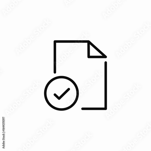approved file icon sign vector