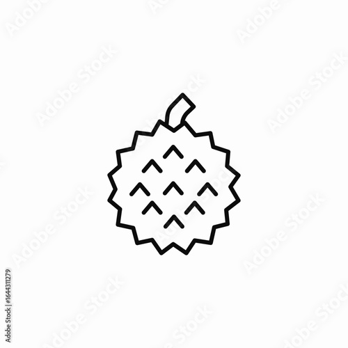 durian fruit icon sign vector