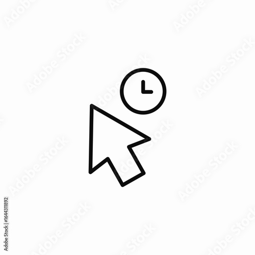 waiting pointer icon sign vector