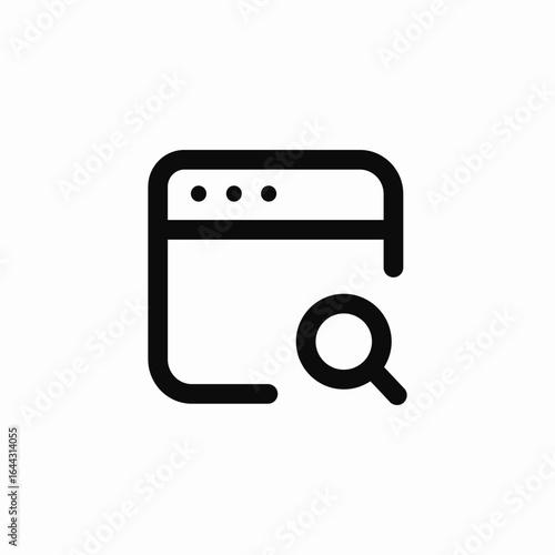 browser search icon sign vector