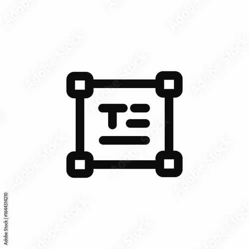 crop text icon sign vector