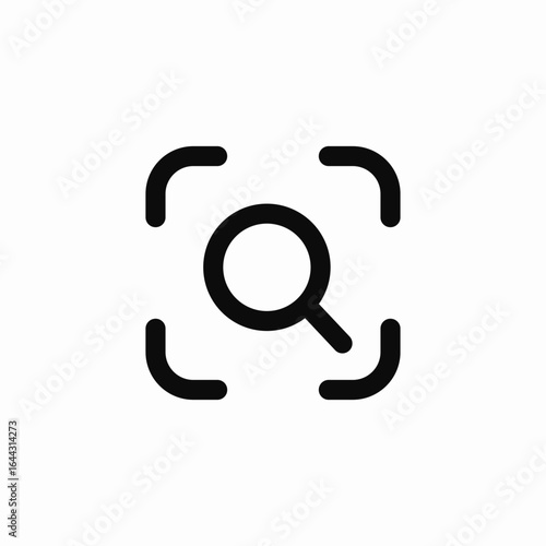 focused search icon sign vector