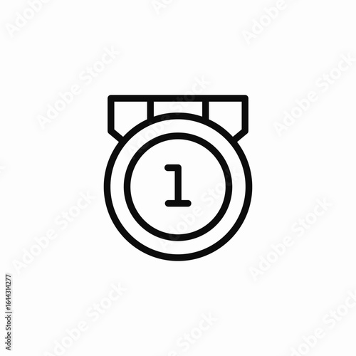 first place medal icon sign vector