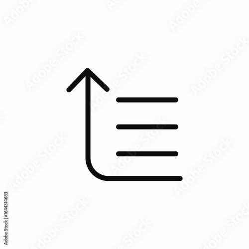 sort ascending icon sign vector
