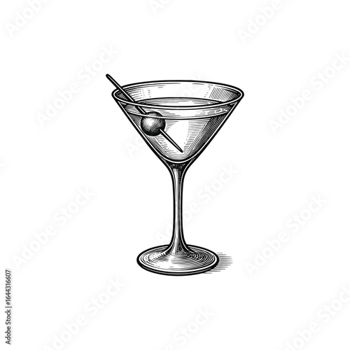 Engraving of Margarita Cocktail, drawn in an engraved, woodcut style with fine details sketch engraving vector illustration. Scratch board imitation