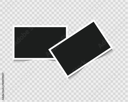 Set of empty two photo frames composition