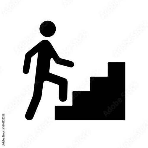 Stairs walk up glyph icon