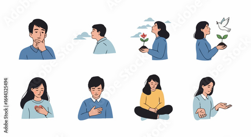Illustrated Guide to Mental Wellness Practices Featuring Meditation, Mindfulness, and Self-Care Techniques for Improved Emotional Health and Well-being