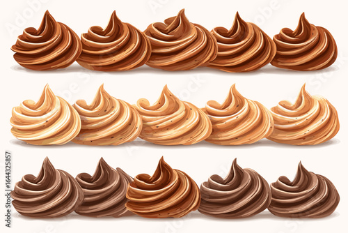 Delicious Swirls of Chocolate and Creamy Confections for Creative Designs