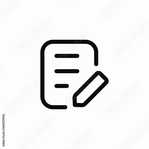 edit document icon sign vector