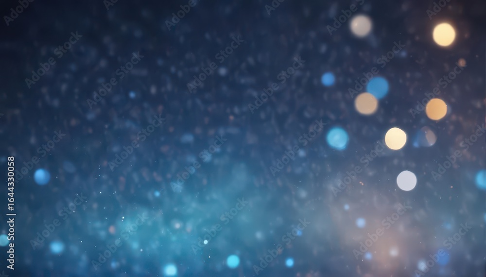 Naklejka premium Abstract dreamy blue bokeh background with blurred glowing circles , premium, background