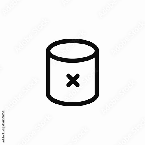 single database error icon sign vector