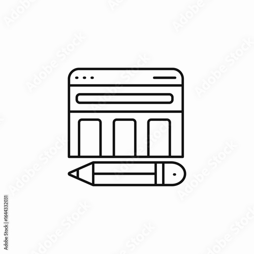 layout editor icon sign vector
