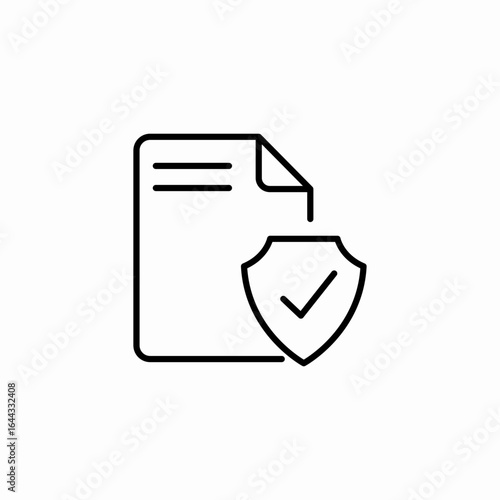 protected file icon sign vector