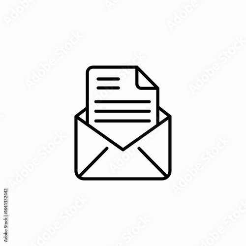 received mail icon sign vector