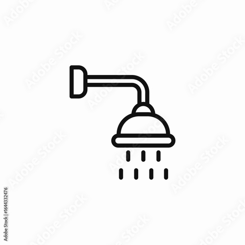 running shower icon sign vector