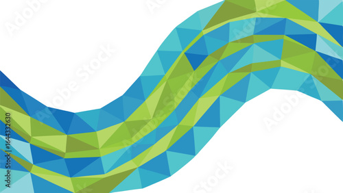 Abstract geometric wave design with transparent layering on a white background