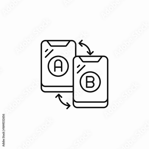 split testing icon sign vector