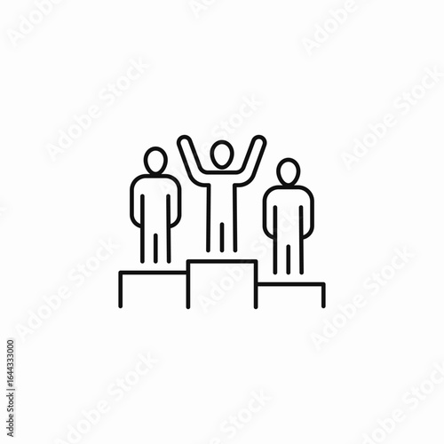 winners podium icon sign vector