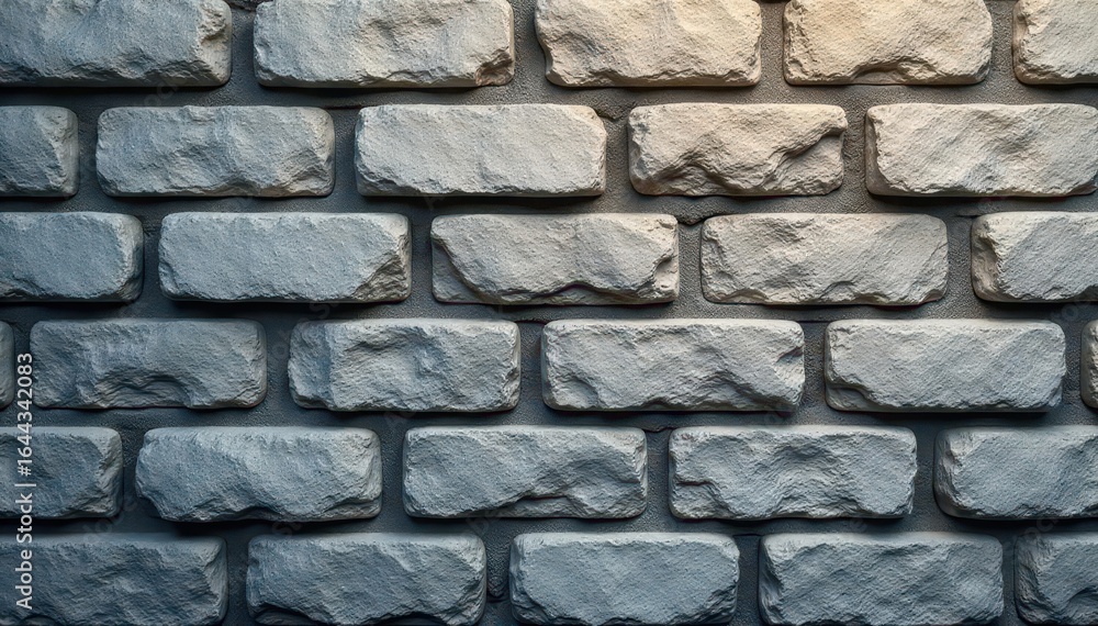 Obraz premium Gray brick tiles accentuate rough-hewn stone wall , texture, brickwork, stone wall
