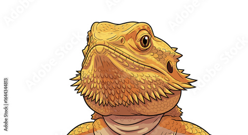 Majestic Bearded Dragon Close-Up, A Captivating Reptilian Portrait