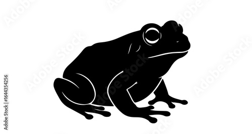 Object black frog silhouette vector illustration amphibian animal graphic toad clipart wildlife nature drawing design vector