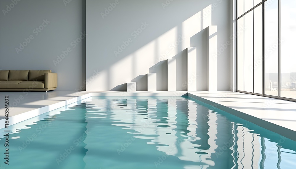 Obraz premium Mirrored Milestones: The Calm Pond of SDXL's Dynamic Growth