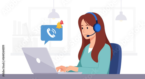 Customer service representative assisting clients with efficient communication and support