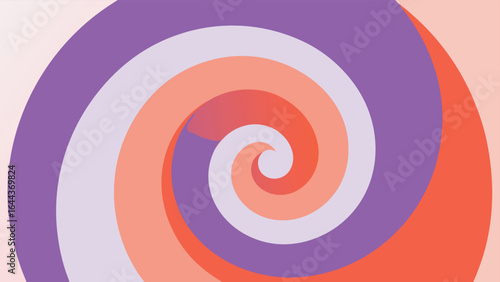 Swirling pastel color bands on a light pink gradient background abstract blue